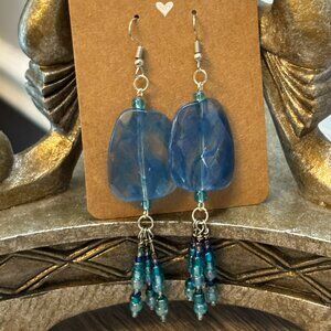 Ocean Cascade Handmade Dangle Earrings